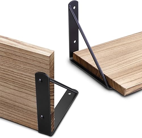 Miniatura 9 de AIBORS - Juego de 3 estantes flotantes para pared estantes de pared de madera rústica para dormitorio baño sala de estar cocina oficina lavadero