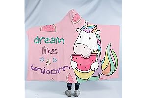 Sleepwish Unicorn Eating Watermelon Hooded Blanket
