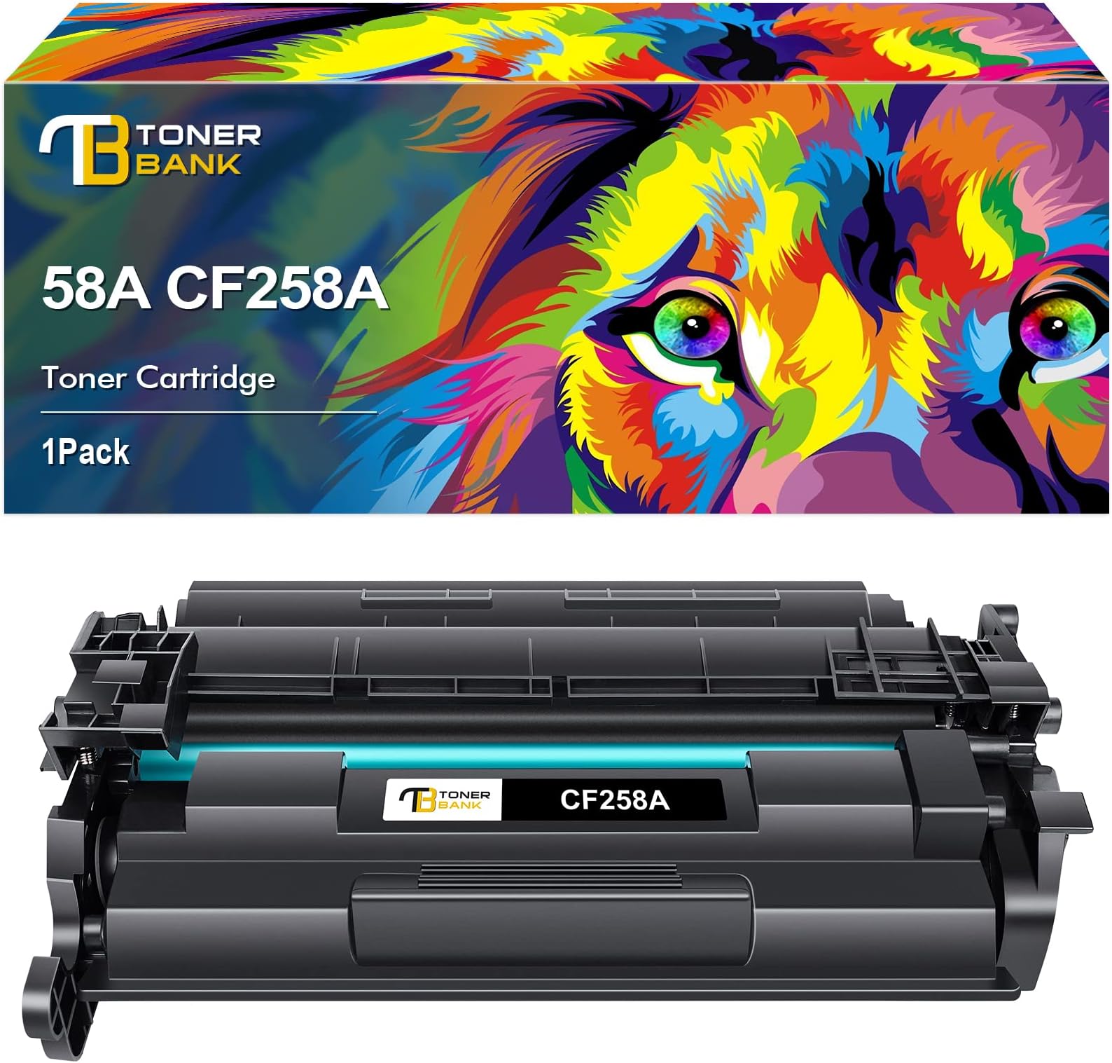 Toner Bank Compatible Toner Cartridge Replacement for HP 58A CF258A CF258X 58X for HP Laserjet Pro M404n M404dn M404dw MFP M428fdw M428fdn M428dw M404 M428 Printer Ink (Black,1-Pack)