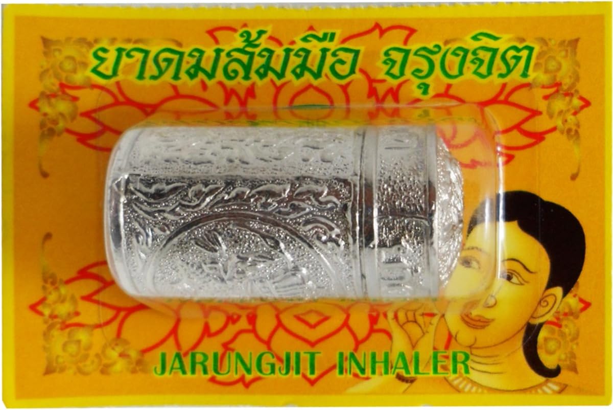 Jarungjit Inhaler for Relief of Nasal Dizziness Aroma Refreshing Natural Herbal x 4 Bottle