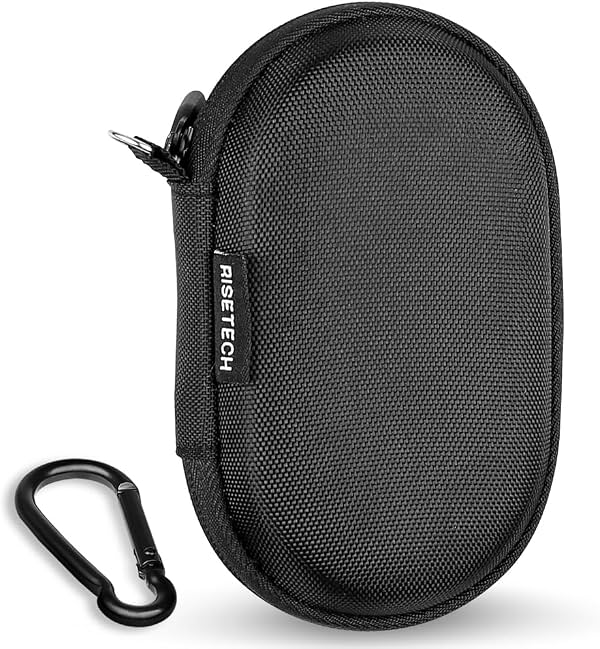 Estuche para Audífonos con Clip, Estuche Duro EVA con Cremallera Pequeño, Compatible con JBL SoundGear Sense, Soundcore V20i, v30i, AeroFit Audífonos de Oído Abierto, TOZO O2 True Open Ear - con Clip