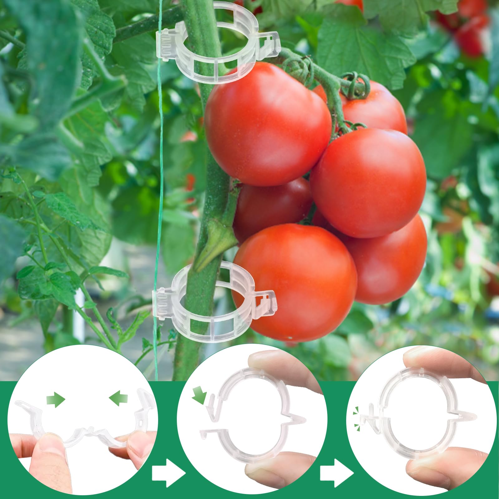 FUROKOY Rankhilfe Gartenarbeit Tomatenhaken, Kunststoffhaken für