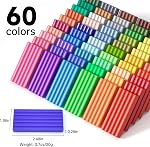 Shuttle Art Polymer Clay, 60 Colors Oven Bake Modeling Clay with 19 Creative Clay Tools and 16 Kinds of Accessories, Non-Toxic, Non-Sticky, Ideal DIY Art Craft Gift for Kids Adults