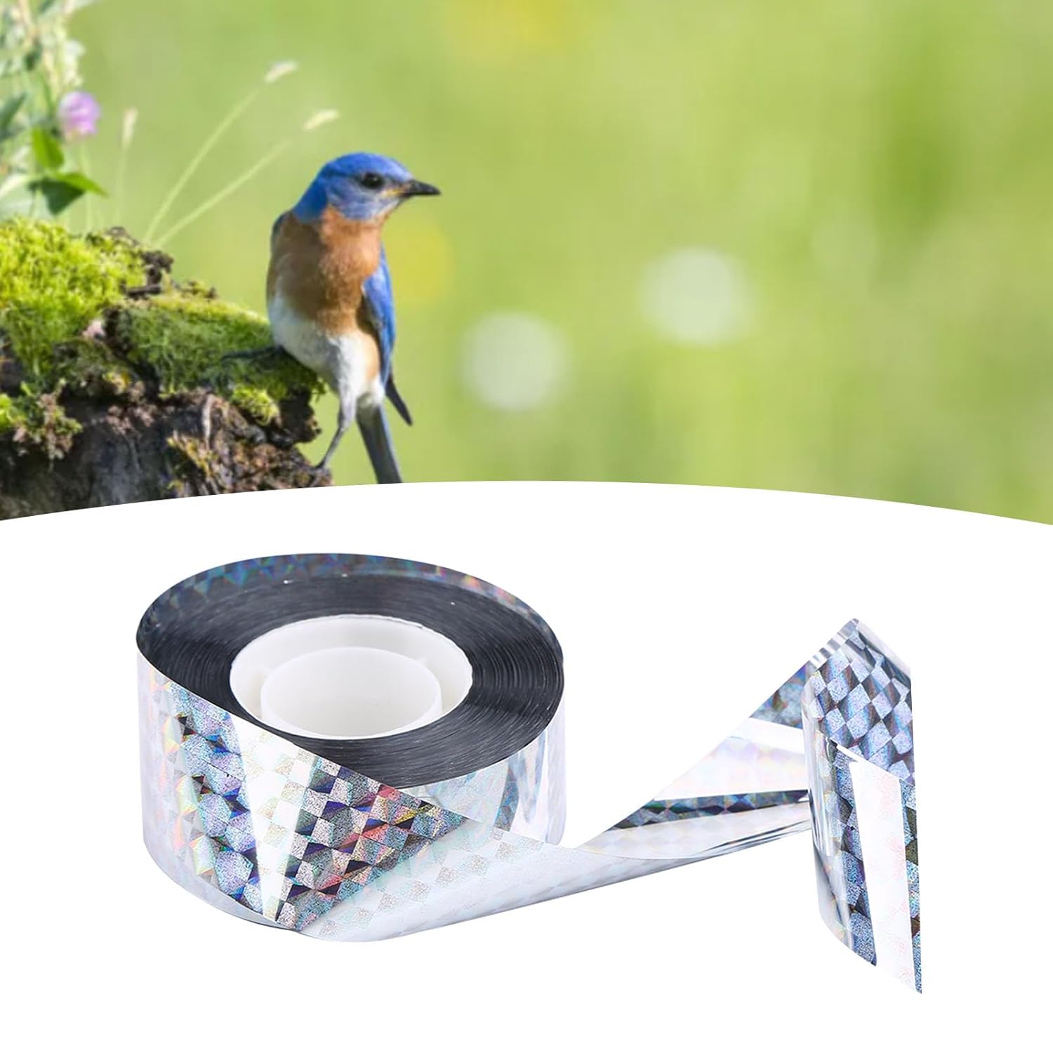 Horoper Bird Scare Reflective Flash Tape, Bird Scare Reflective Tape Ribbon, Scare Reflective Flash Tape Scare Birds Away for Outdoor, House, Garden, Patio, Orchard - Image 5