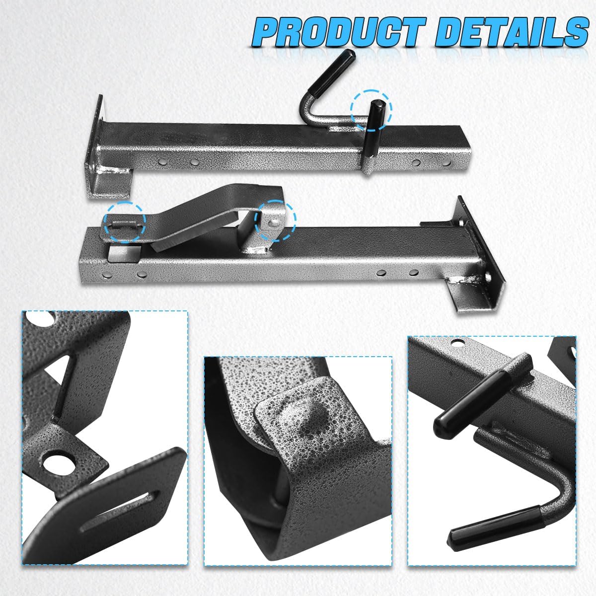 2 Place Locking Trimmer Rack Trim line Holder Fit for Open Landscape Trailers Racks Outdoor Equipment Storage Solutions