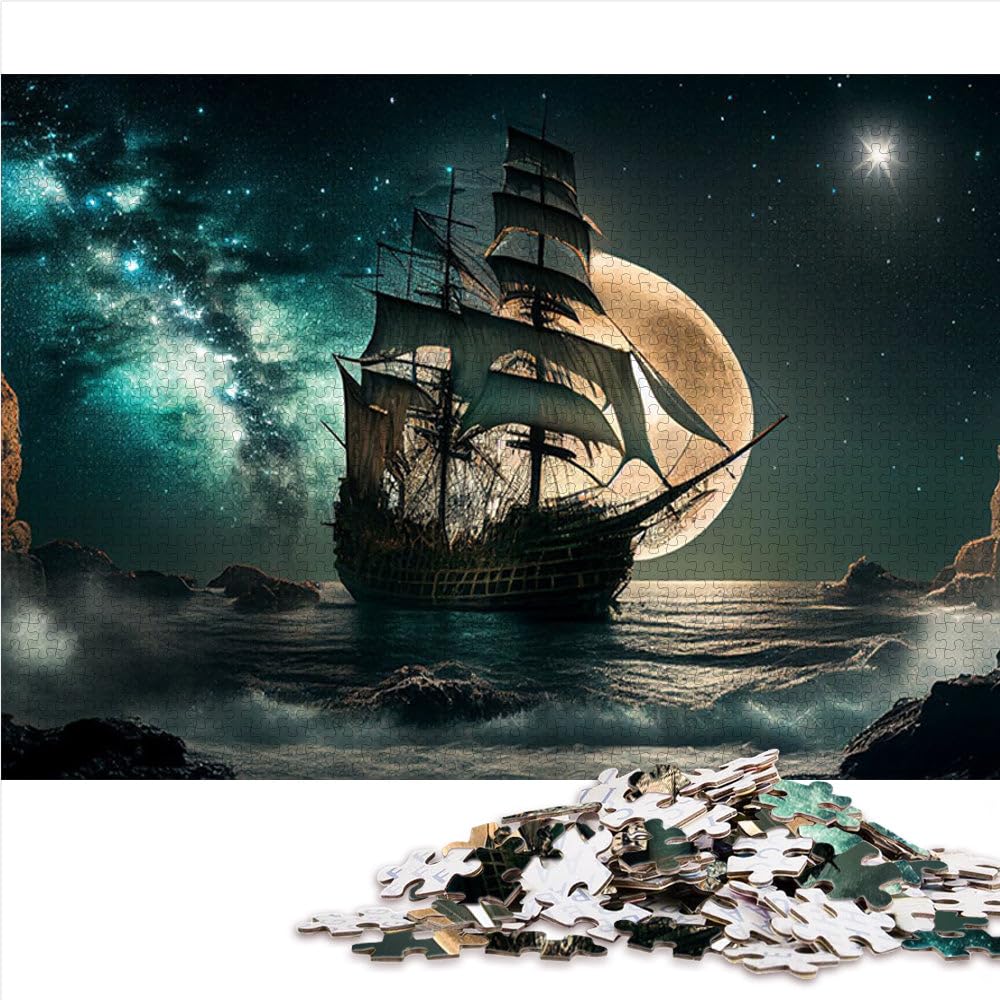 Puzzle da 2000 pezzi per adolescenti Nave pirata Giocattoli educativi per l'apprendimento Giochi per famiglie Decorazione della casa 70x100cm