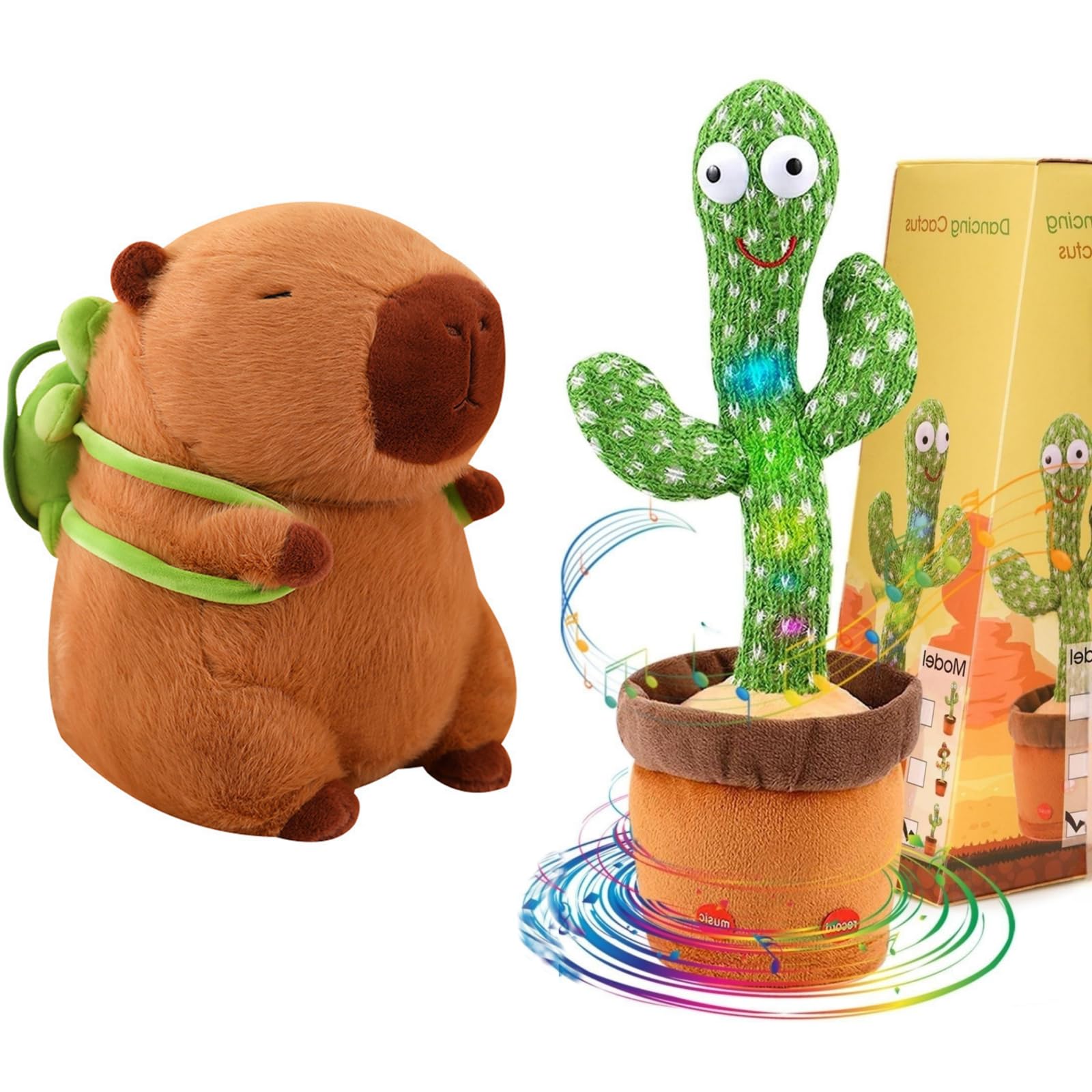 Amazon.com: Emoin Dancing Cactus Toys and Capybara Plush for Baby Boys and  Girls,Talking Sing Mimicking Baby Cactus Toy Interactive Musical  Toys,Stuffed Capybara Plushie for Kids Birthday Gift Toy : Toys & Games