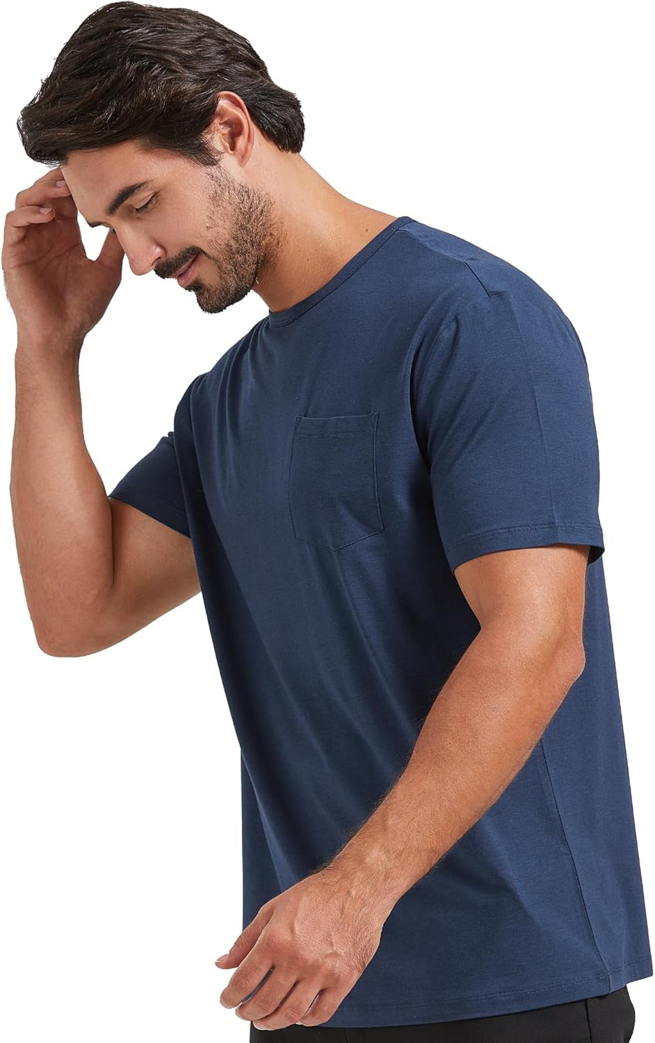 netdraw Men's Ultra Soft Bamboo Viscose Pocket T-Shirt Classic Fit Lightweight Cooling Short Sleeve Casual Basic Shirt - Image 3