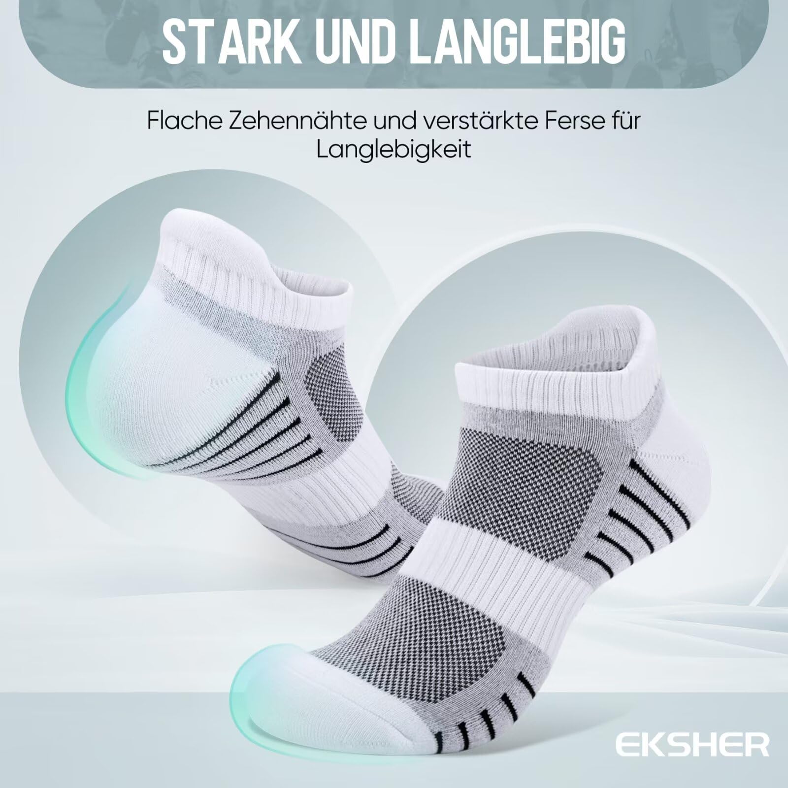 Skarpety do sneakersów, męskie i damskie, 8 par, krótkie skarpety do biegania, na lato, zapobiegające poceniu się, bawełniane skarpety do biegania