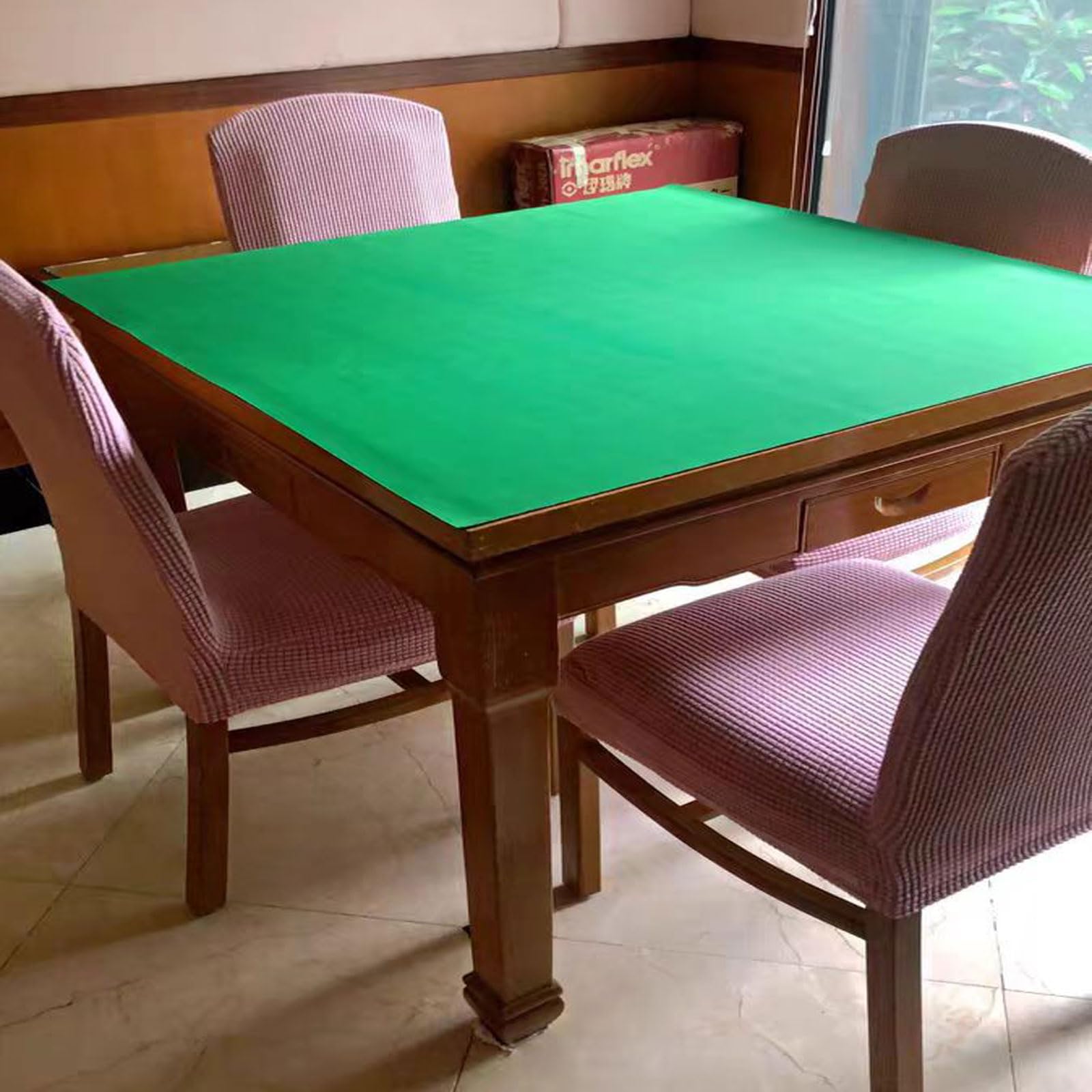 JUANJUAN Felt Game Table Cover Felt Card Poker Table Foldable Table Cover Green Table Cloth Poker Table Dominoes Game Table Topper for Casino Accessories, Green?2 mm?47.2