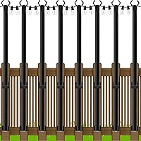 Vista 18 de AILBTON Paquete de 2 postes de luz de 10 pies, postes de luz para luces exteriores, postes de luz al aire libre con tenedor, soporte de poste