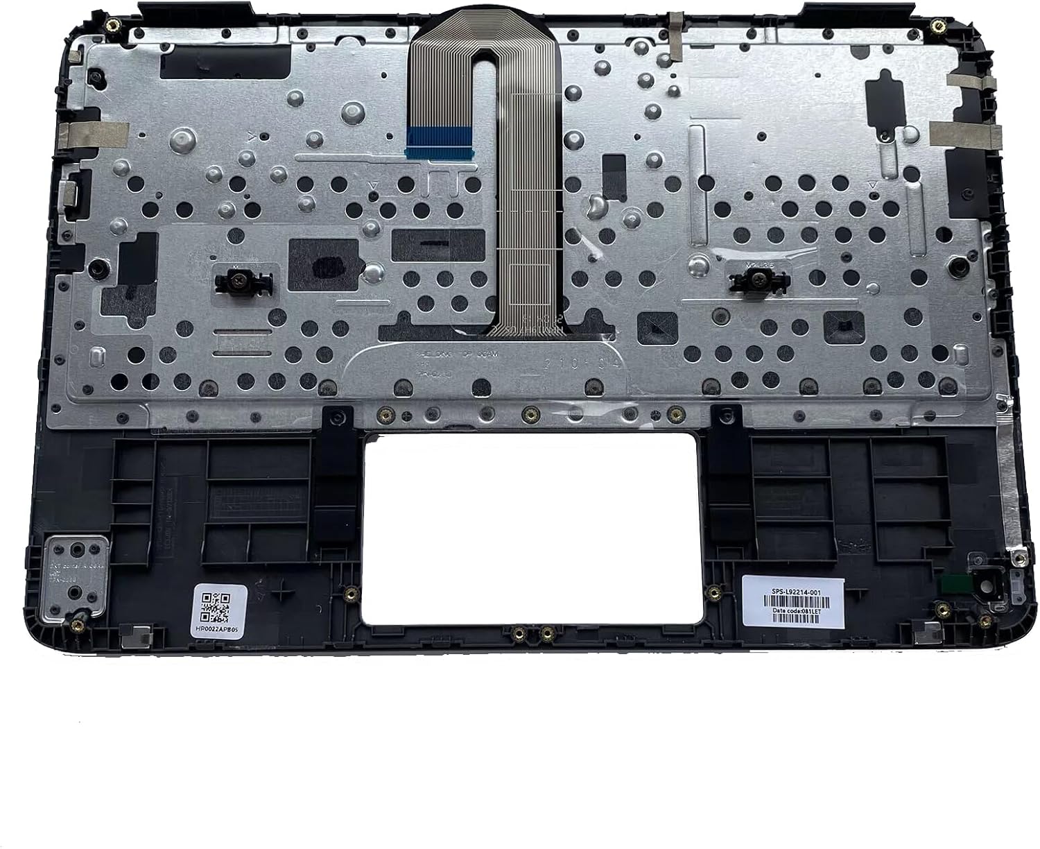 New Replacement for HP Chromebook X360 11 G3 EE Laptop Upper Case Palmrest Non-Backlit Keyboard Assembly Part with WFC Hole L92215-001 Black