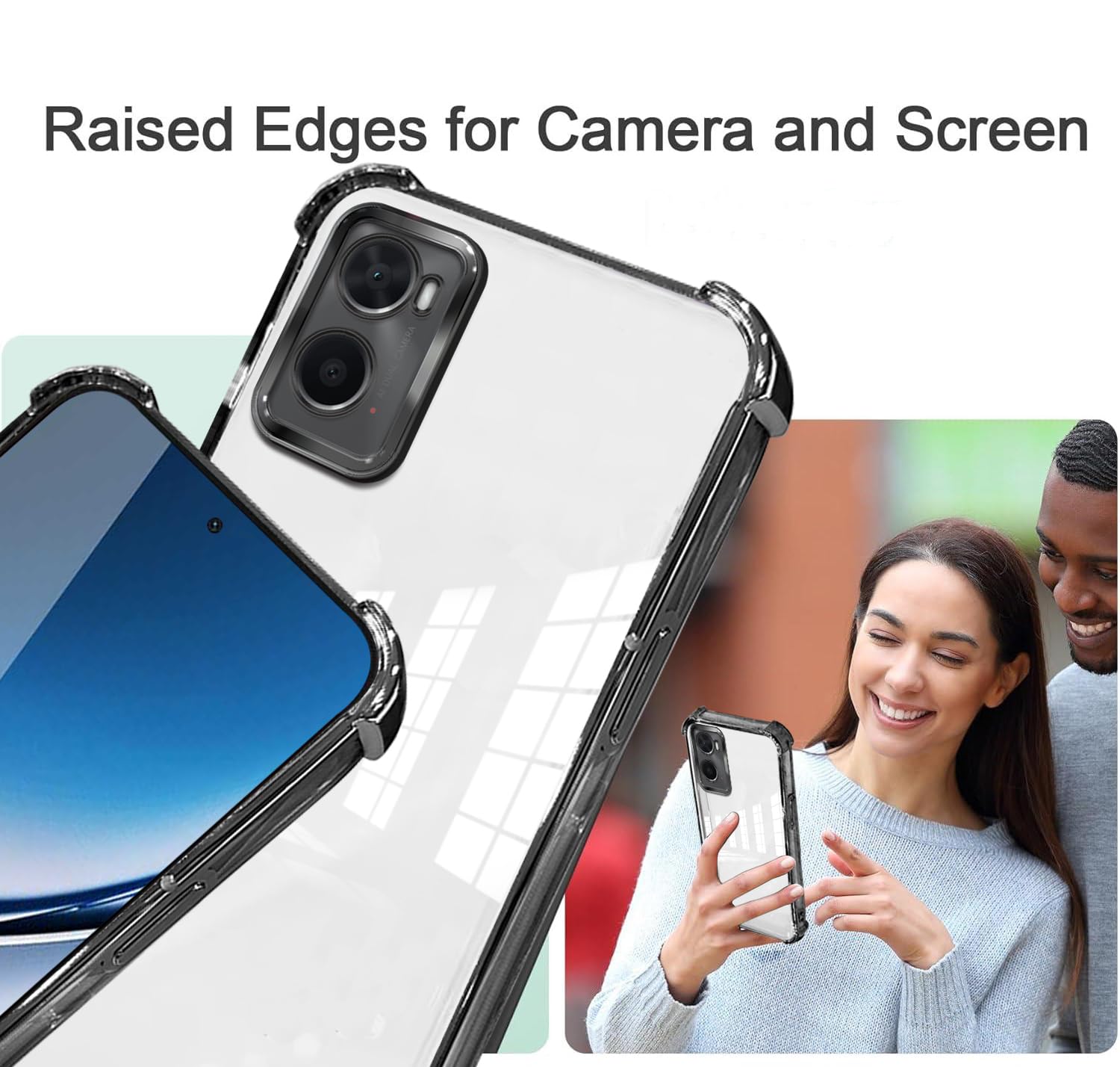 HAOYE Cover per Realme 9i / Oppo A36 / A76 / A96 con Proteggi Schermo