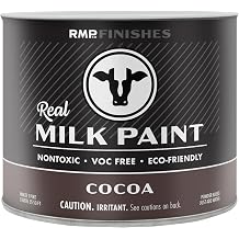 RMP Finishes Real Milk Paint Powder for Wood Furniture, Cabinets, Walls, Brick, and Stone, Matte Finish, Water-Based, Organic, Cocoa, 1 Pint