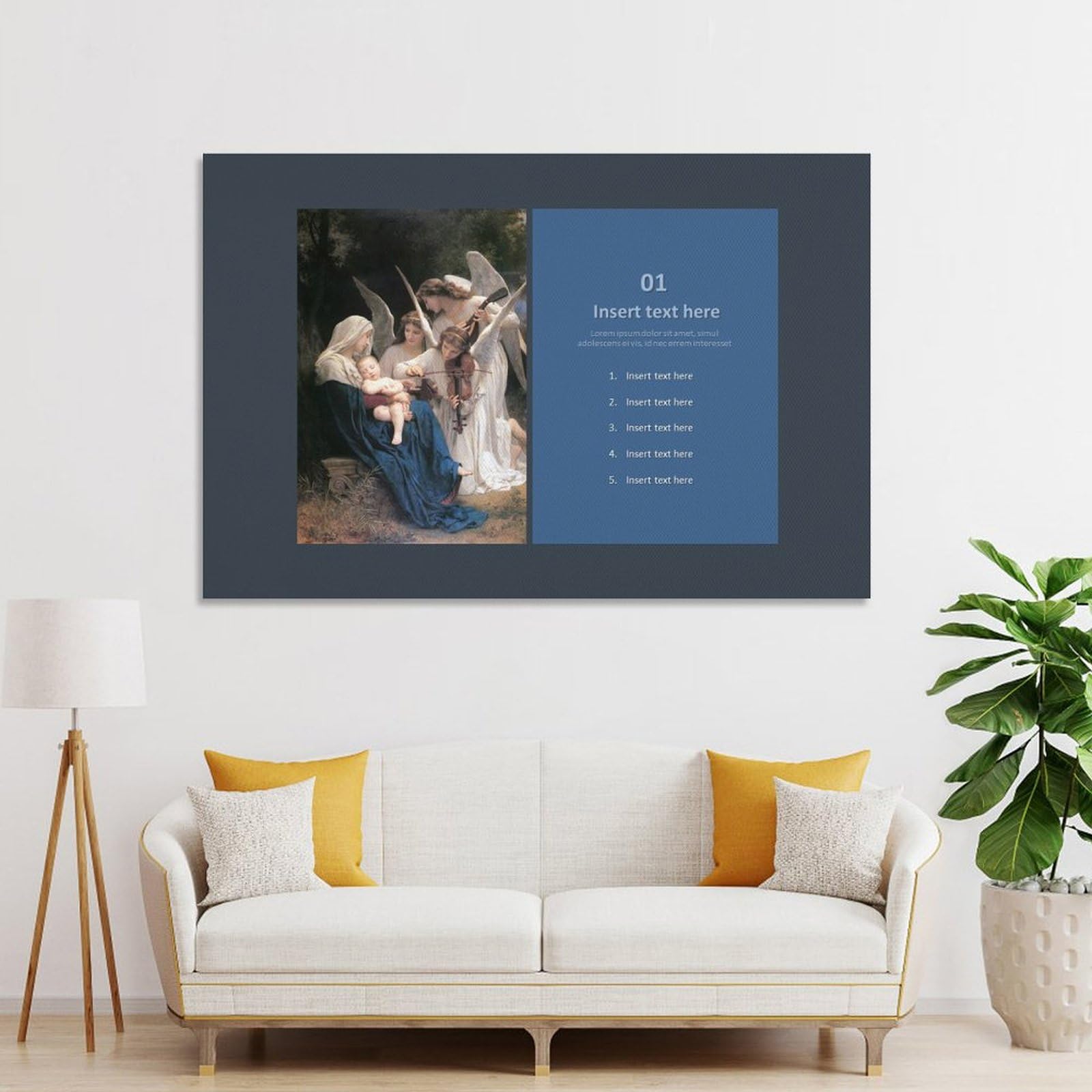 Amazon.co.jp: ウィリアムアドルフブグロー天使の歌 印刷 ポスター