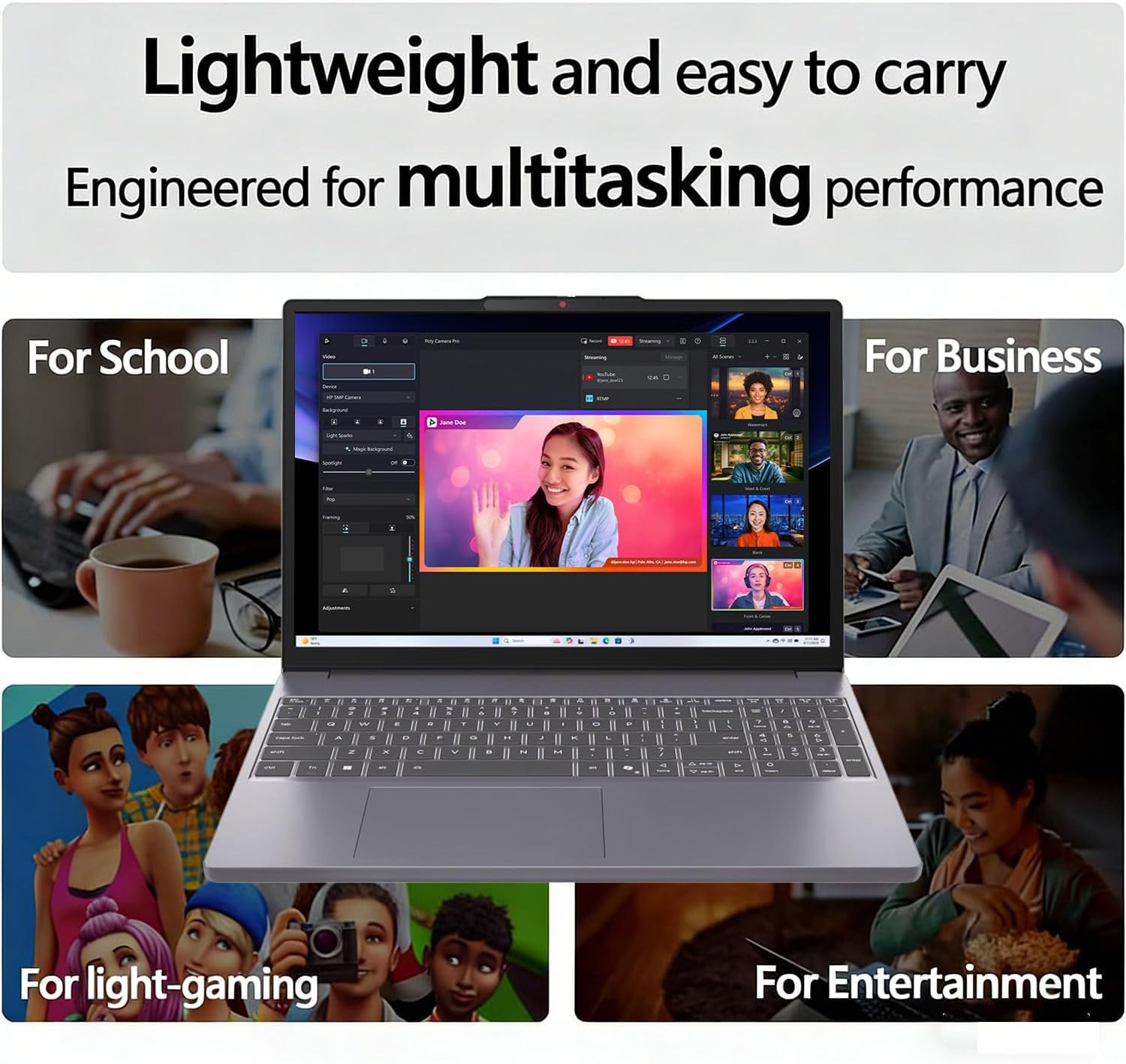 Lenovo IdeaPad Slim 3i • 2026 Edition • Intel Core i7-13620H (10 Cores) • 15.3" WUXGA FHD Display • 16GB LPDDR5RAM • 1TB PCle SSD • Privacy Shutter • Dolby Audio • Copilot AI Key • WiFi 6 • Win 11