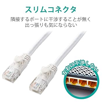 Amazon.co.jp: エレコム LANケーブル CAT6A 7m 爪折れ防止