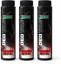 Pure Roots Double Active Deo Fragrance Talcum Body Powder for Men and women - Pack of 3 (3 x 100 g)