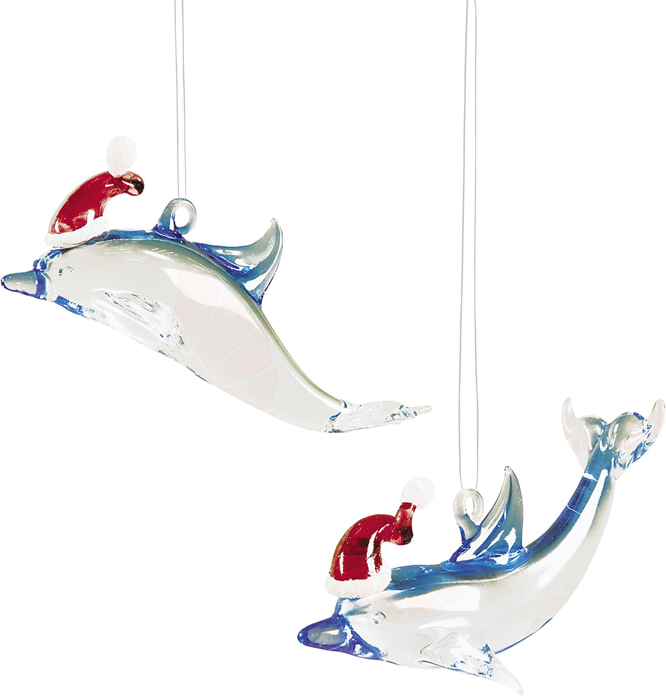 GALLERIE II Santa Dolphin Christmas Xmas Ornament A2 Multi