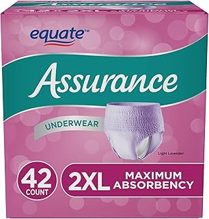 Assurance Incontinence & Postpartum Underwear for Women, Maximum Absorbency, XXL, 42 Count (Pack of 2 | Total of 84 Ct)