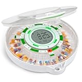 Live Fine 28-Day Automatic Pill Dispenser with Upgraded LCD Display, Key Lock, Sound & Light for Prescriptions, Medication, Vitamins, Supplements & More
