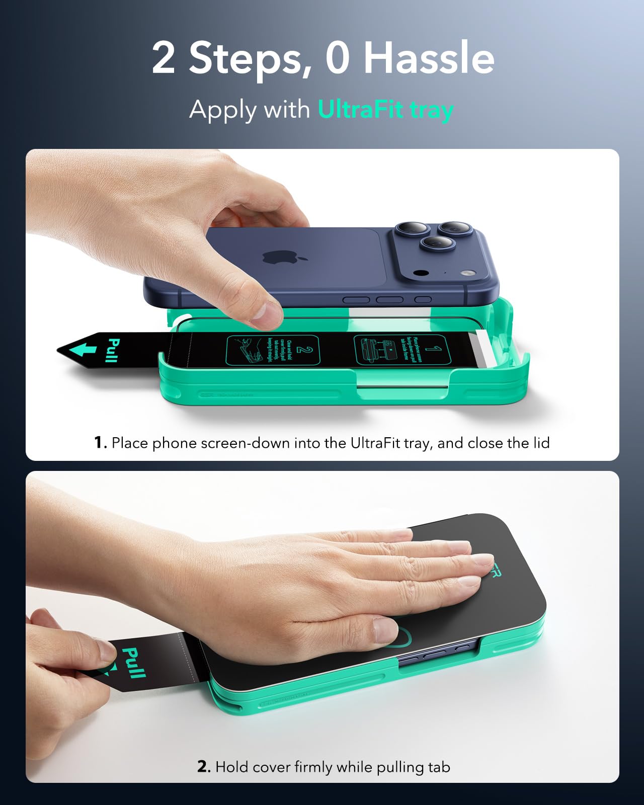 ESR 3 pezzi, Pellicola Vetro Temperato per iPhone 17 Pro, Vetro temperato di qualità militare, Infrangibile, Rivestimento anti-riflesso, Durevole, serie Armorite Ultra-Tough con supporto Ultra Fit