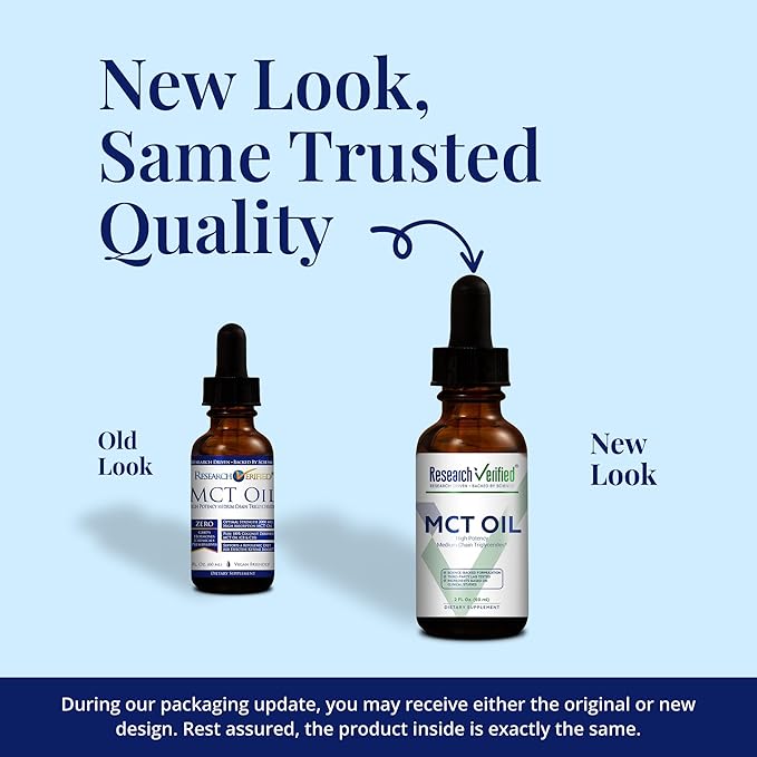 Research Verified Aceite MCT 100% - 2 fl. oz. - 1 Botella - Vegano miniatura 2
