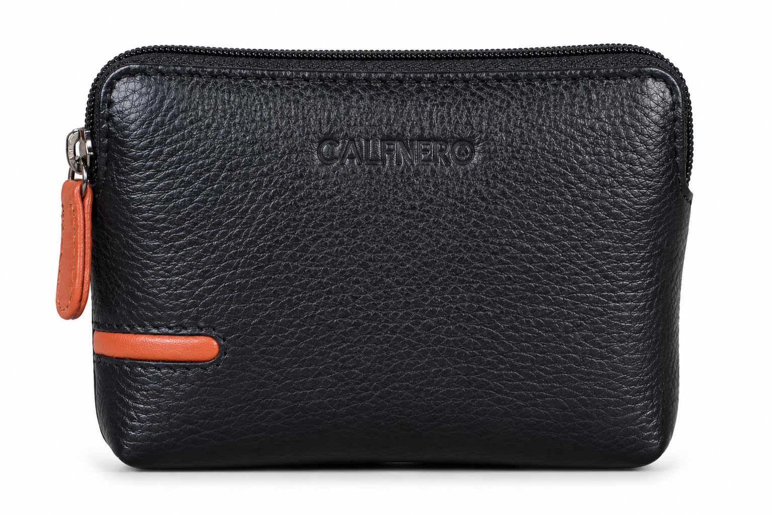 Genuine Leather Key Pouch for Men & Women | Dual Zip Key Holder & Coin Purse | Compact Leather Key Organizer with Coin Pocket | Car Key, Cash & Card Holder-image-30