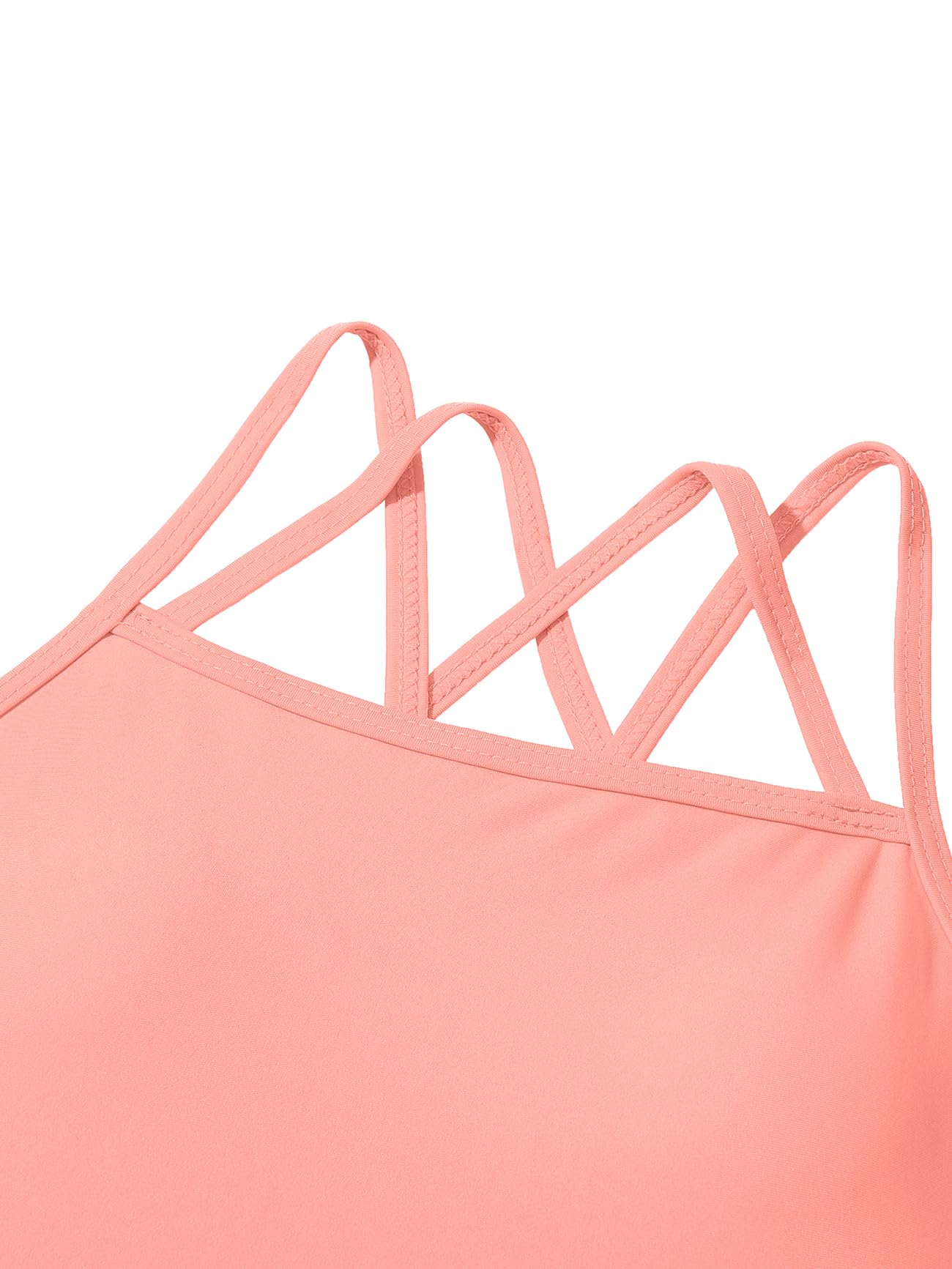 Costume da bagno intero per ragazze, costume da bagno intero per adolescenti, con motivo a incrocio incrociato, estivo, da spiaggia