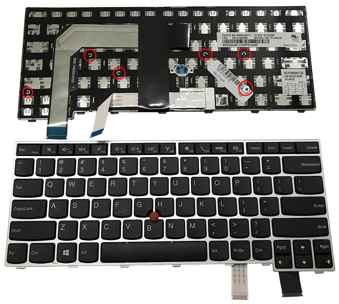 Clavier de précision pour Lenovo ThinkPad T460S T470S finition noire durable