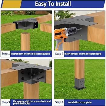 Amazon | パーゴラキット 大型合金鋼Pergola Kitブラケット付き3