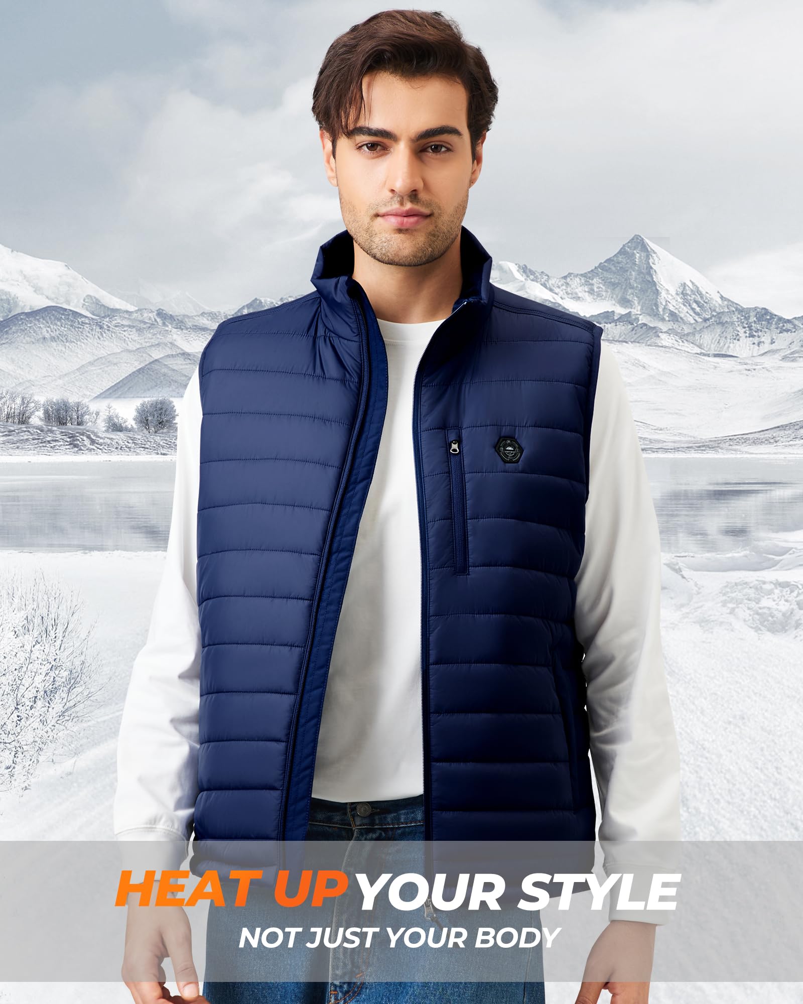 Gilet Riscaldato Uomo con Batteria da 16000mAh - Gilet Riscaldato con 9 Zone di Riscaldamento e 3 Temperature Regolabili, Gilet Riscaldato per Attività Outdoor Moto Ciclismo,3XL