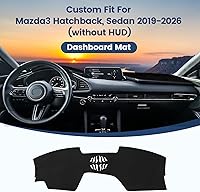 Vista 2 de Tapete de cubierta de salpicadero personalizado para Mazda3 Hatchback, Sedan 2019-2024 2025 2026 (sin HUD), protector antideslizante