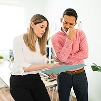 Vista 6 de PATIKIL Carpetas de plástico con bolsillos, paquete de 3 carpetas de almacenamiento para archivos de cartas, carpetas organizadoras para oficina