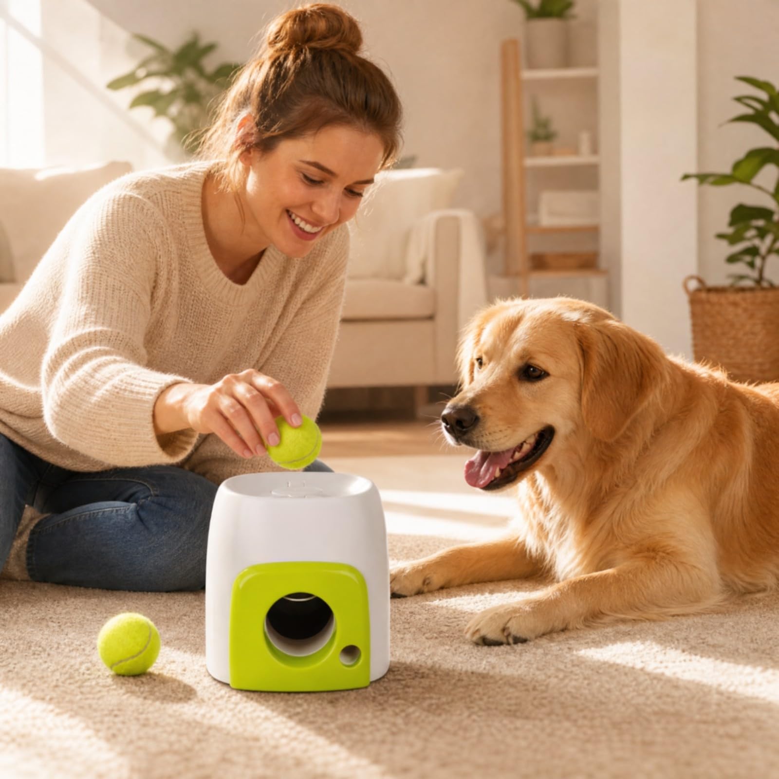 Amagogo Ball-Ausgabe-Spielzeug für Hunde mit Leckli-Ausgabe kompakt intelligentes Hundespielzeug mit Fußpedal fördt die Intelligenz für Wohn