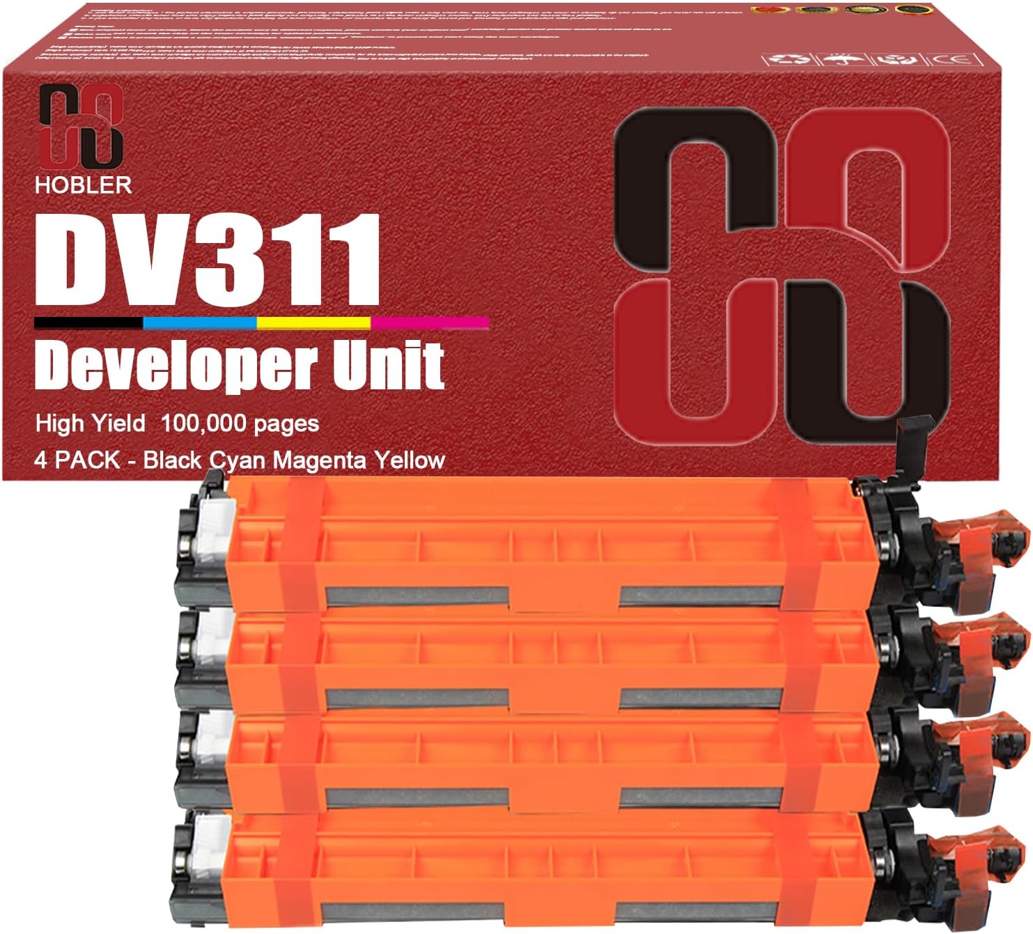 VERIMP DV311 Developer Unit Compatible for Konica Minolta DV-311 A0XV03D A0XV0KD A0XV0ED A0XV08D Developer Unit Work for Bizhub C220 C280 C360 C7722 C7728 Printers, blue
