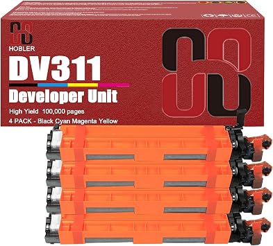 DV311 Developer Unit Compatible for Konica Minolta DV-311 A0XV03D A0XV0KD A0XV0ED A0XV08D Developer Unit Work for Bizhub C220 C280 C360 C7722 C7728 Printers