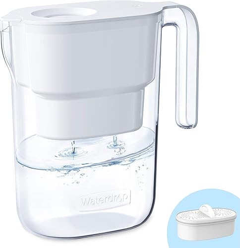 Miniatura 2 de Waterdrop Jarra de filtro de agua Elfin de 7 tazas de larga duración de 200 galones con 1 filtro y filtros de repuesto Waterdrop WD-PF-01A Plus