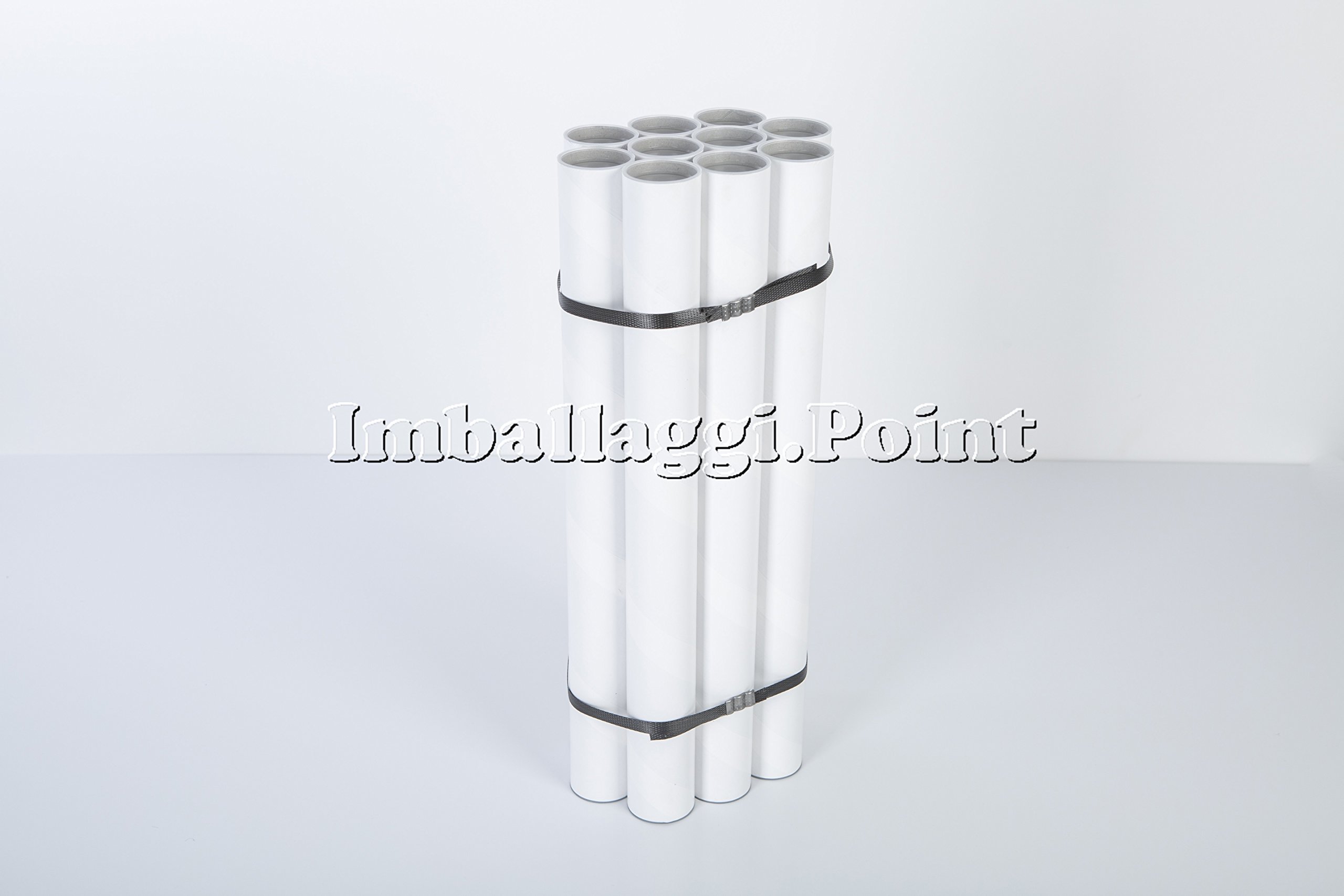 IMBALLAGGI.POINT - PAQUETE DE 10 TUBOS POSTALES DE CARTON CON TAPA ENVIO EMBALAJE CILINDROS ALTURA 750 MM X 60 MM DIÁMETRO POSTER PAPELES DOCUMENTOS GRAN TAMAÑO