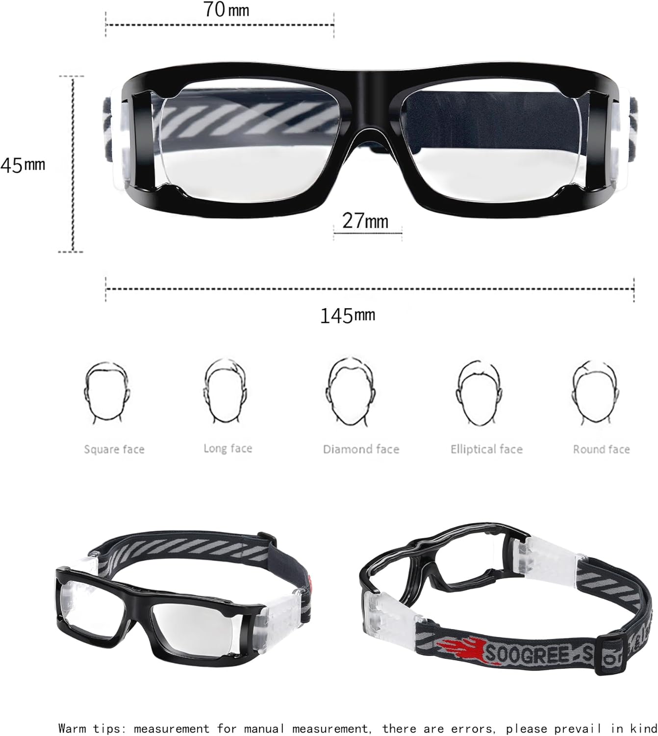Basketball Soccer Football Goggles Anti Fog Protective Sports Goggles Glasses for Men Women - Image 2