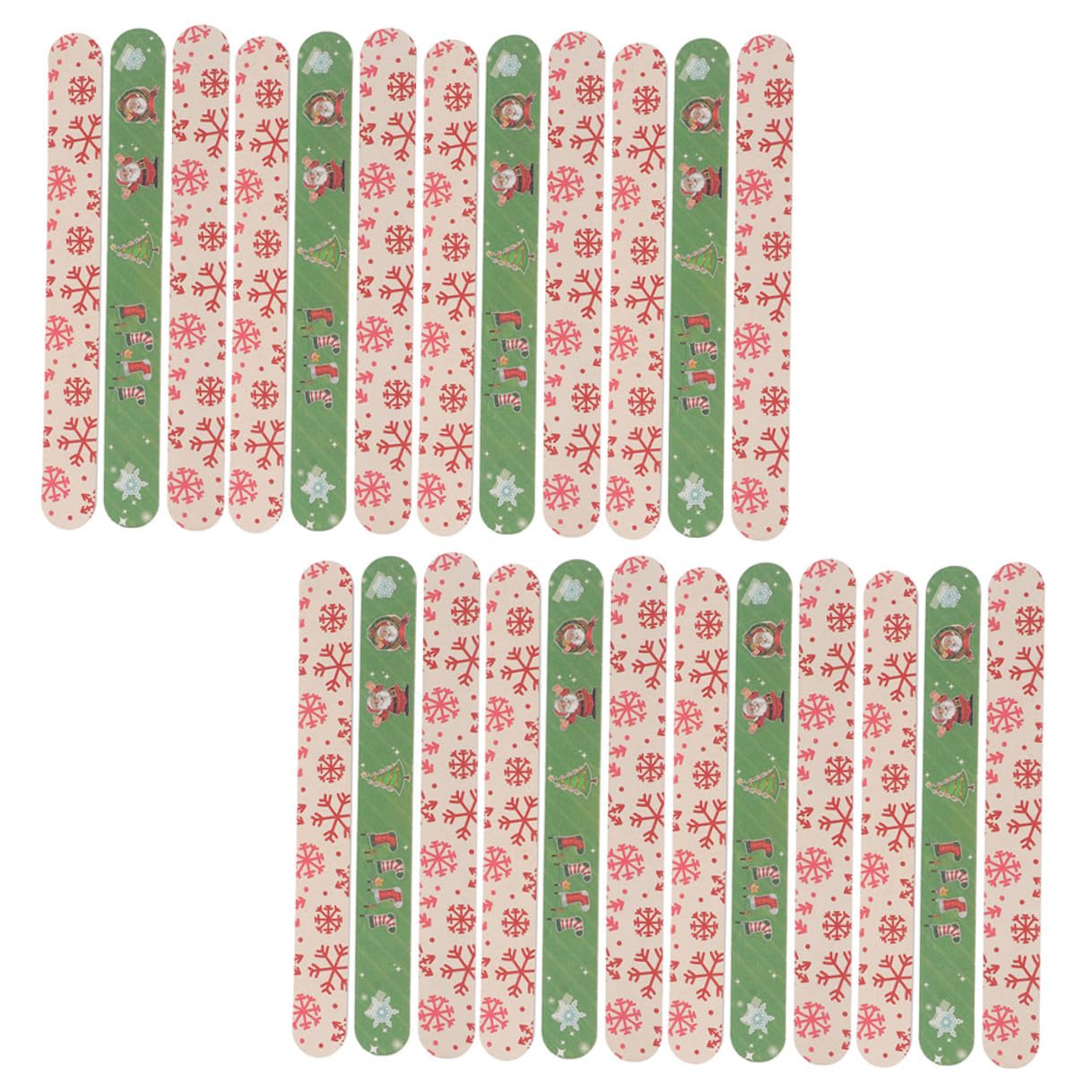 24 Lime per Unghie a Tema Natalizio Rivestimento in EVA Set da 24 Pezzi per Modellare e Lucidare Unghie Strumenti Portatili per Manicure e Pedicure per Decorazioni Mani