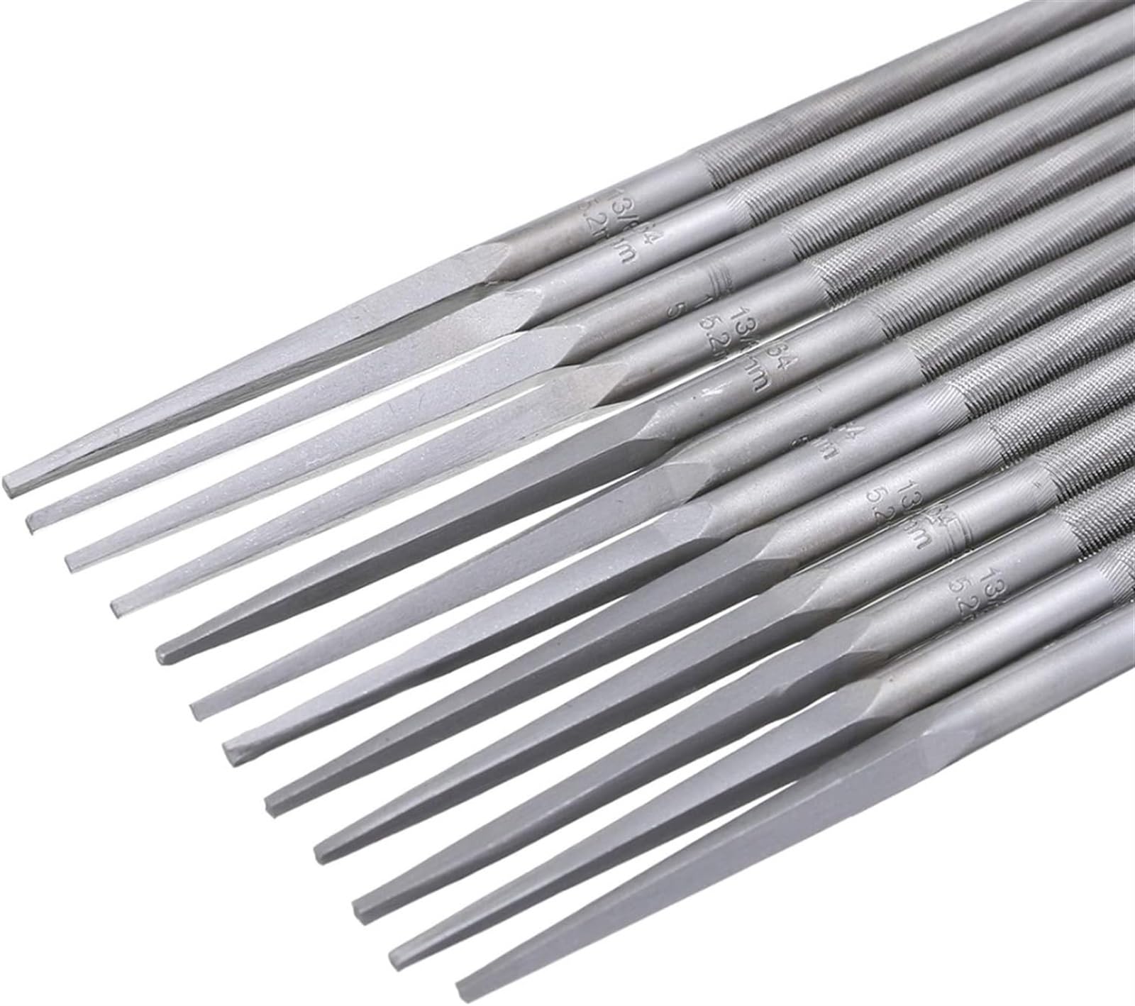 Metalowy pilnik z tarnikiem, zestaw pilników igłowych, 12 szt. Pilników do pił łańcuchowych 5,2 mm okrągłe pilniki do ostrzenia Ostrzałka 3/8 cala Piła łańcuchowa Pilniki do drewna Narzędzia ręczne Wy