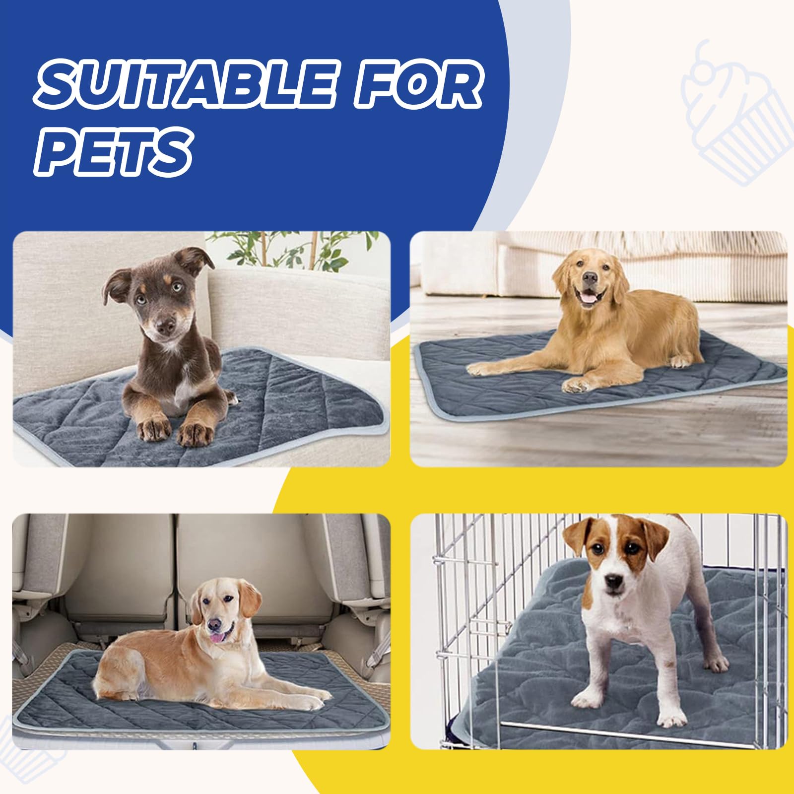 Alfombrilla Autocalentable para Gatos, Manta Autocalentable para Gatos, Alfombrilla Extra Cálida para Gatitos Grandes, Cachorros Pequeños y Otras Mascotas de InteriorBrown,XL