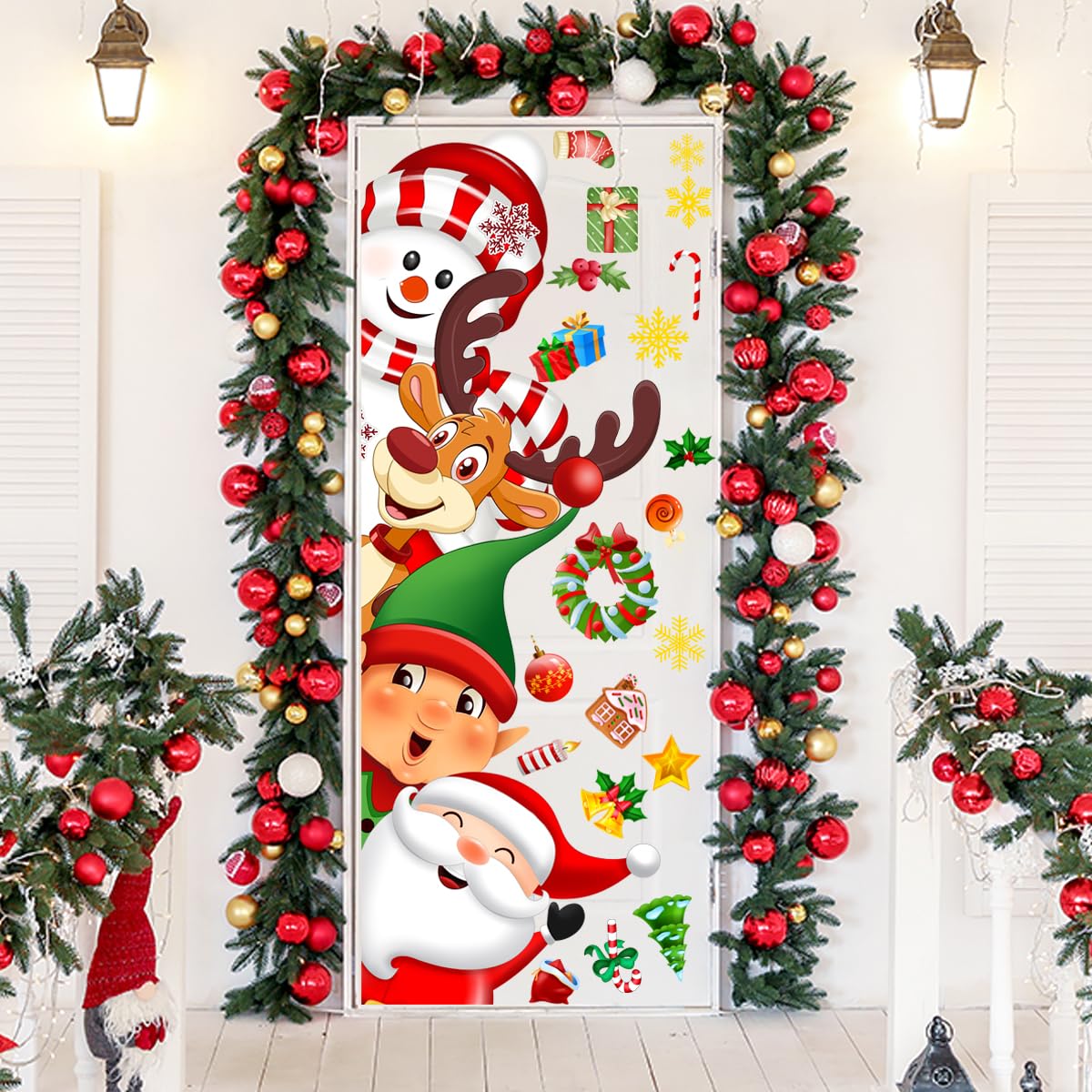 Kerstman muurtattoo Kerstman breken de muur Kerst sticker Decor Kerstman muurtattoo Kerstman breken de muur Kerst sticker Decor