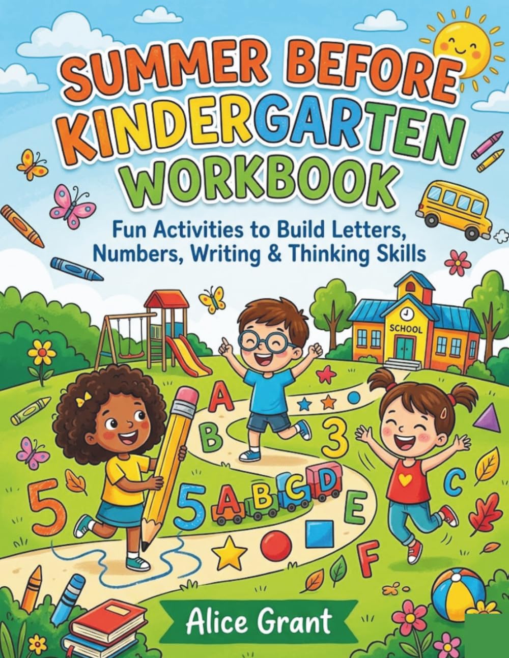 Summer before Kindergarten Workbook: Fun Activities to Build Letters, Numbers, Writing & Thinking Skills