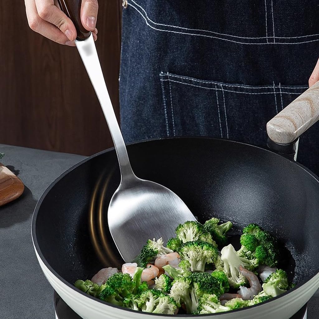 Stainless Steel Soup Spoon Shovel Thickened Anti-scalding Kitchenware