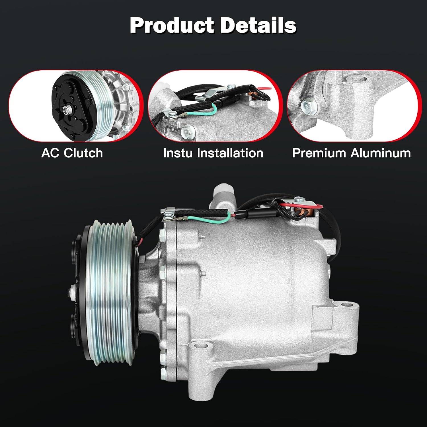 cciyu Air Conditioning Compressor for Honda Civic for Acura ILX 1.8L 2.0L 2012-2015 Replaces AC Compressor for Car