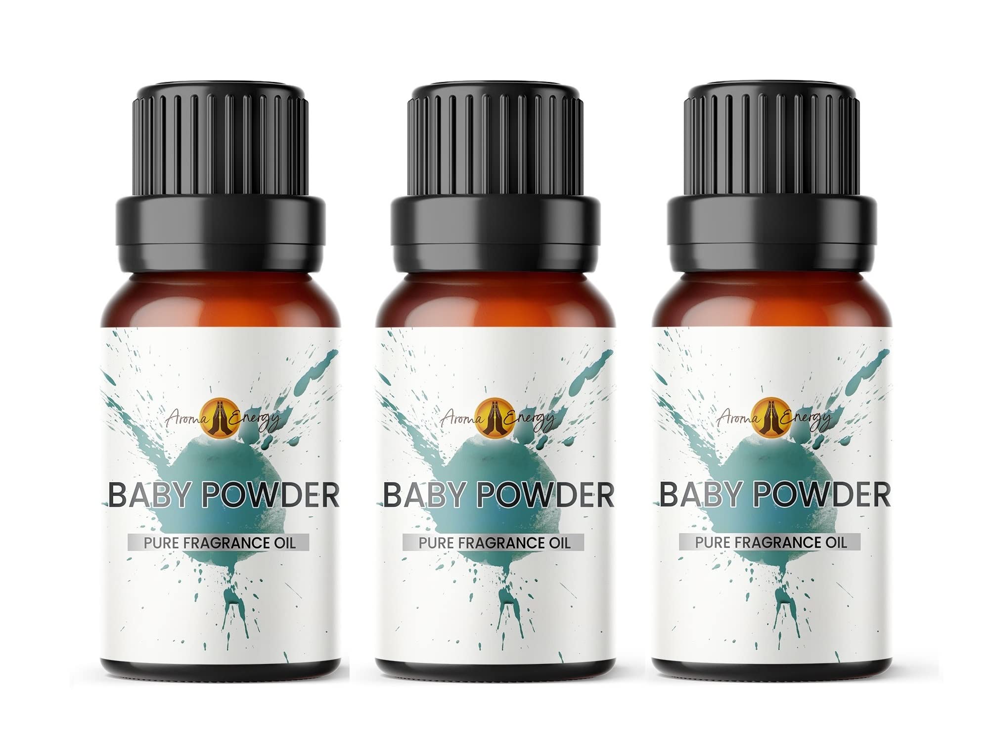Aroma Energy | Baby Powder Fragrance Oil 30ml (3 x 10ml) Highly Scented Oil for Diffuser, Candles, Soap Making, Wax Melt, Slime, Perfume | Vegan, Made in UK — image 1