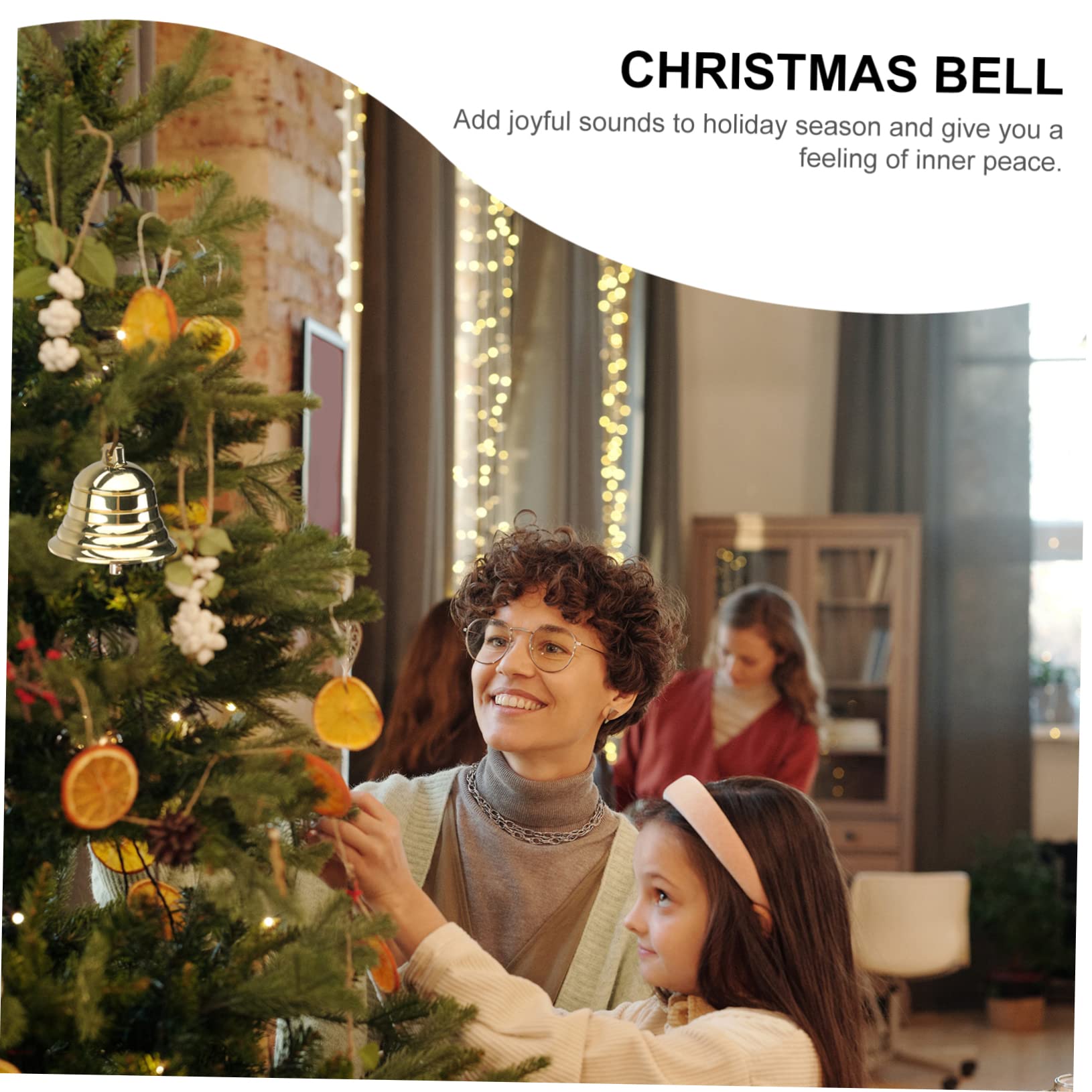 Campanella Natalizia in Ottone Oro Multifunzionale Facile da Trasportare per Decorazioni di Natale e Lavoretti Fai da Te