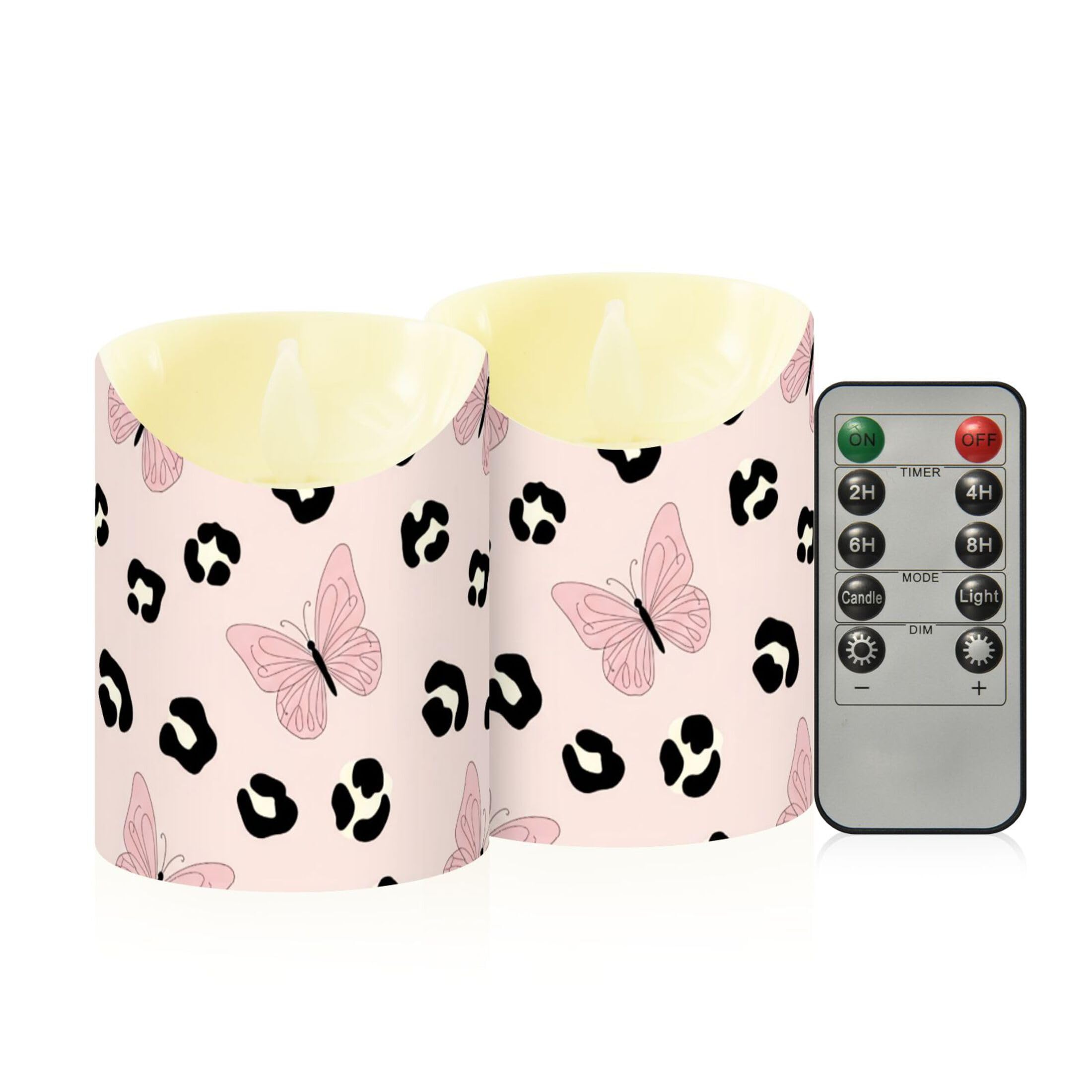 Kutsu Flameless Candles Set of 2, Battery Operated LED Flickering Candles